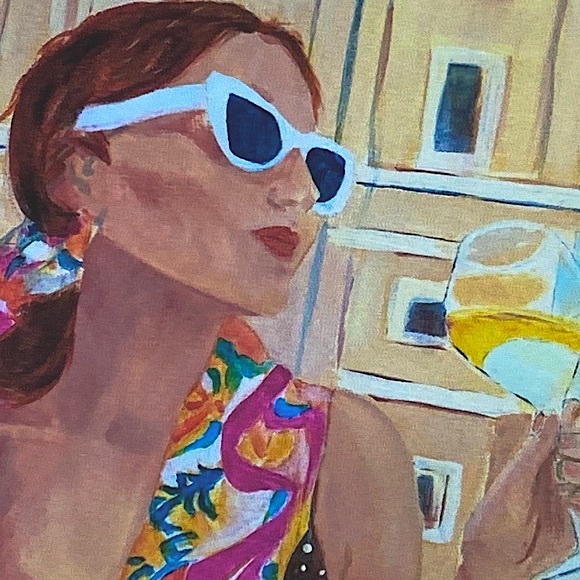 Original Artwork Wine Lover Art Print Fashion Wall Decor Handmade Travel Art - Picture 8 of 9